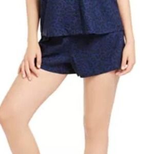 Jenni animal print pajama lounge shorts XS blue